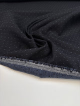 Cotton Jacquard Blue Polka Dot