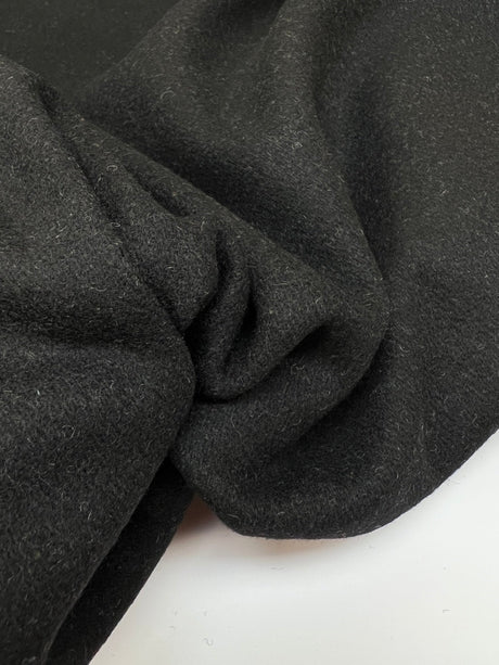 Wool Tweed Melange Gray Black