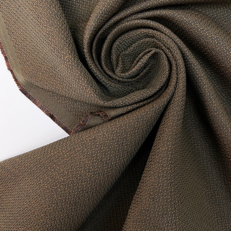 Polyester Tweed Melange Brown-Green