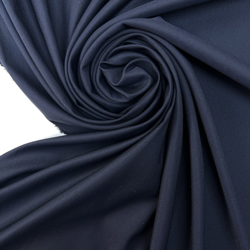 Blue Wool Stretch Fabric