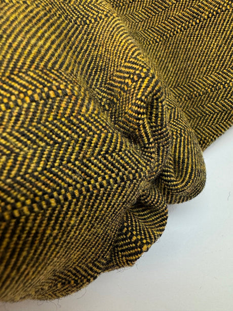 Wool Tweed Striped Herringbone