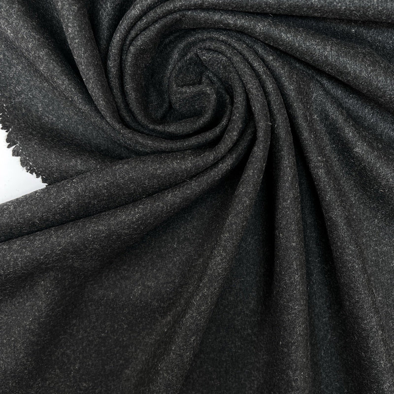 Wool Tweed Melange Gray Black