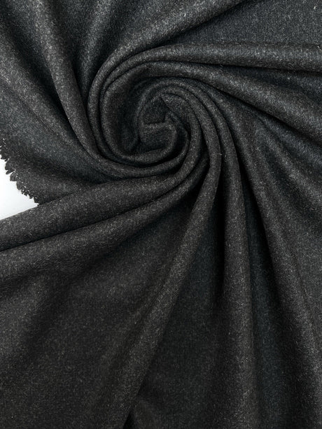 Wool Tweed Melange Gray Black
