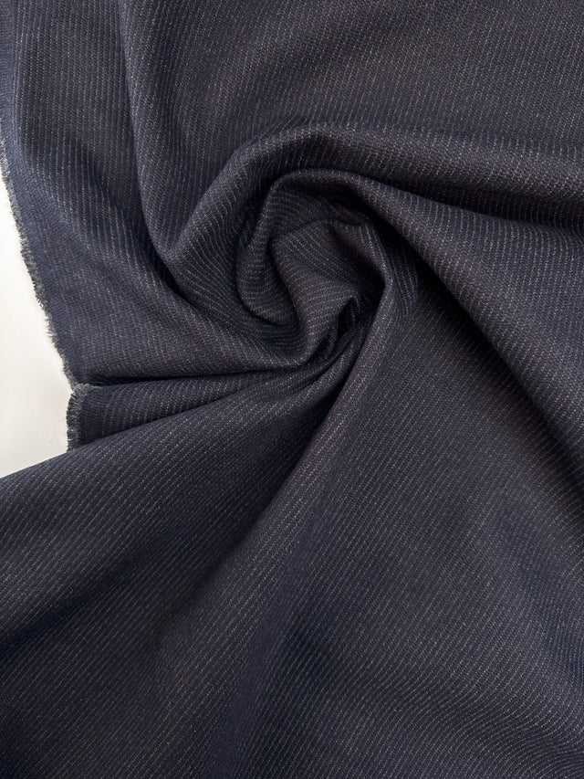 Cotton Ribbed Blue Fabric