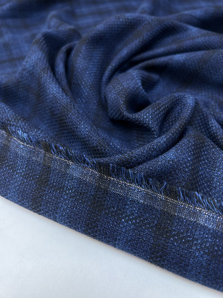 Acrylic Polyamide Checked Tweed