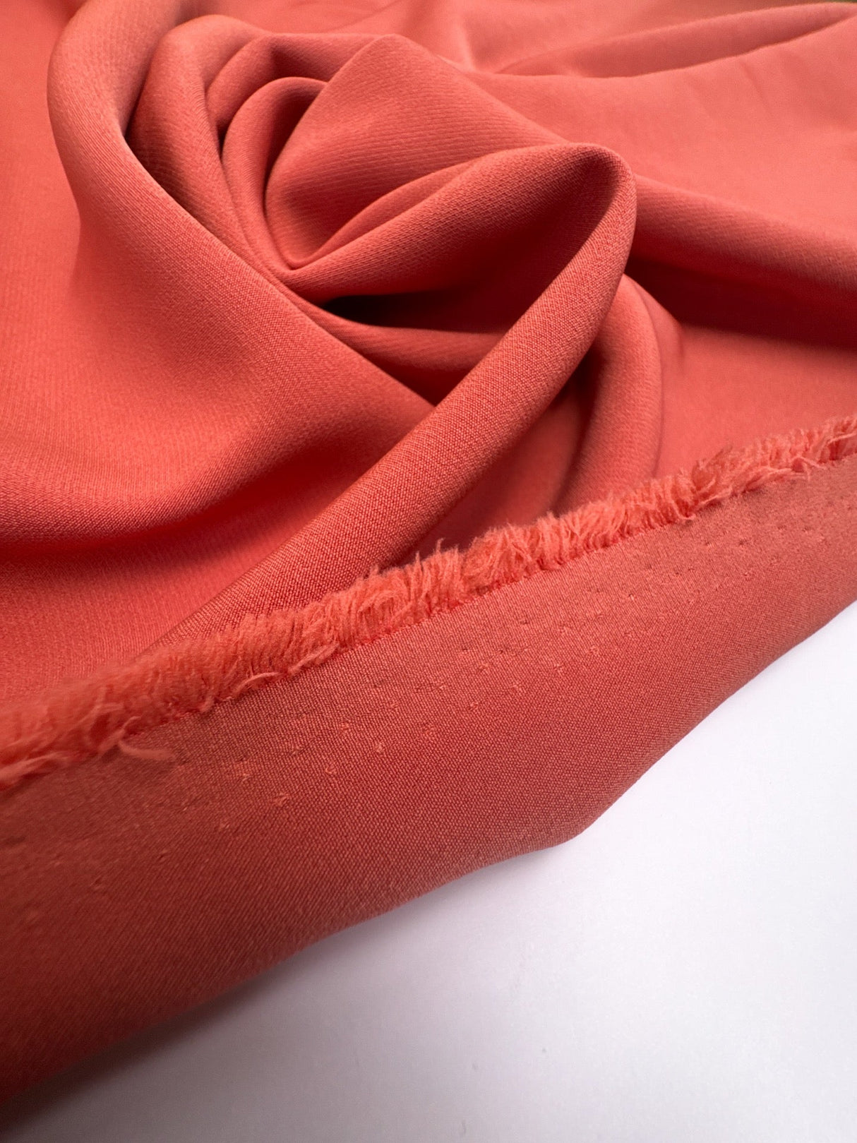 Orange Polyamide Elastane Double Weave
