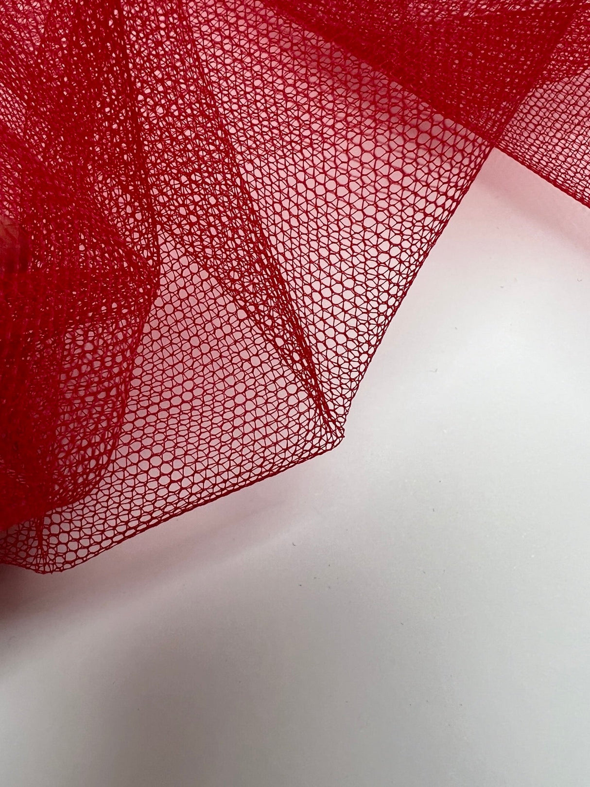 Polyamide Mesh Fabric Red Lightweight Stretch