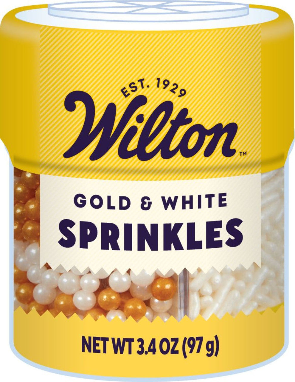 Wilton 4-Cell Pearlized Gold Sprinkles Mix – 3.4 oz.