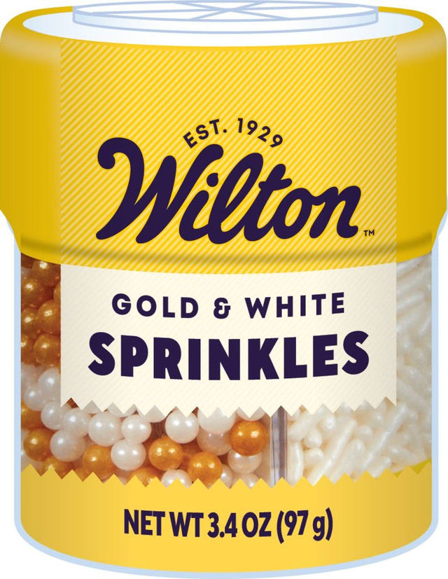 Wilton 4-Cell Pearlized Gold Sprinkles Mix – 3.4 oz.
