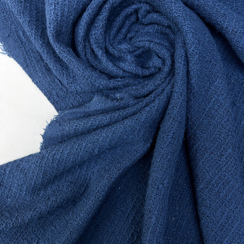 Cotton Bouclé Tweed Blue