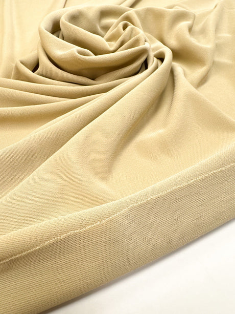 Beige Polyamide Elastane Knitted Fabric