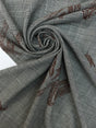 Wool Printed Abstract Striped Fabric
