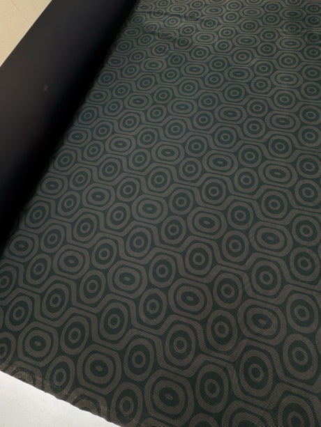 Polyamide Elastane Knitted Fabric Green Black Printed