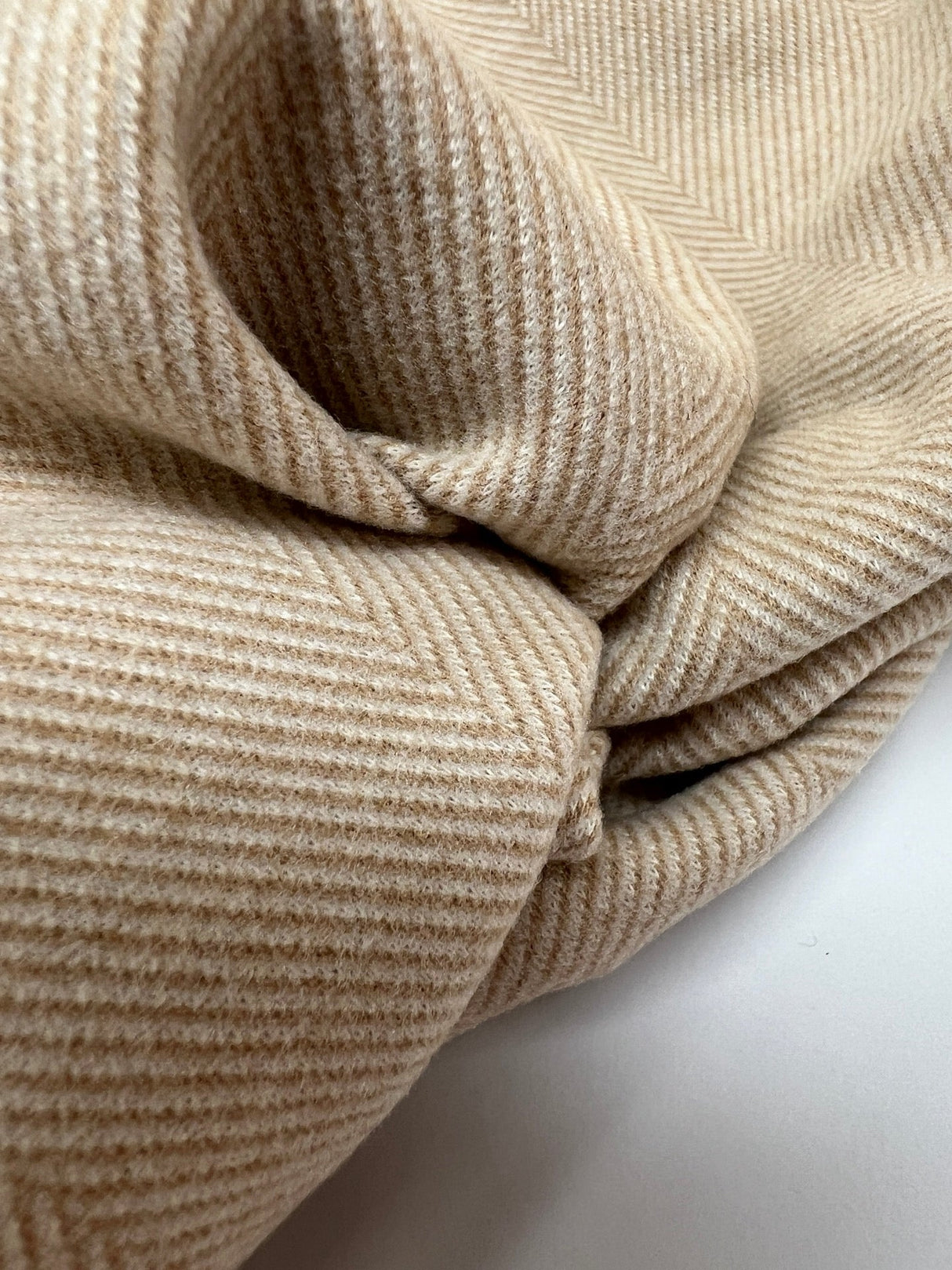Beige Blend Knitted Fabric