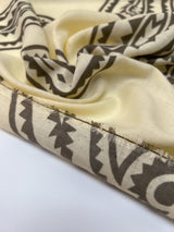 Polyamide Twill Printed Yellow Beige Fabric