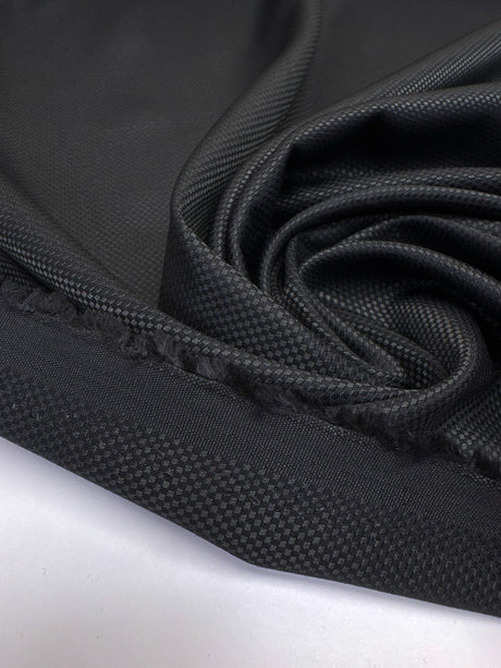 Cotton Jacquard Fabric Gray Black