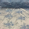 Floral Mesh Lace Fabric - Sequin Embroidery, Royal Blue, 52" Width