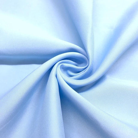 Matte Satin Peau De Soie Duchess Satin Fabric - Heavyweight Matte Satin, 58-60" Width, Baby Blue (1 Yard)