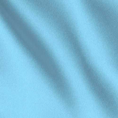Baby Blue Stretch Charmeuse Fabric - Baby Blue, 60" Width
