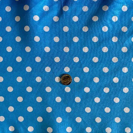 1 Yard Small Polka Dot Poly Cotton Fabric Multi Color for Apparel Crafts 60 Inch Width