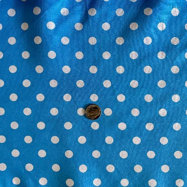 Small Polka Dot Poly Cotton Fabric - Multi-Color Polka Dots, 60" Width