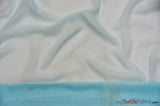 Double Georgette 100 Percent Polyester Fabric - Sheer Crepe Texture, 60" Width, Multiple Colors (1 Yard)