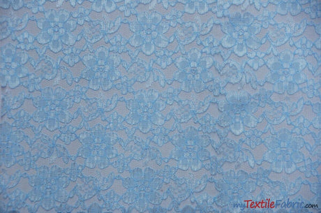 Raschel Lace Polyester Fabric - Floral Sheer Lace, 58/60" Width (1 Yard)