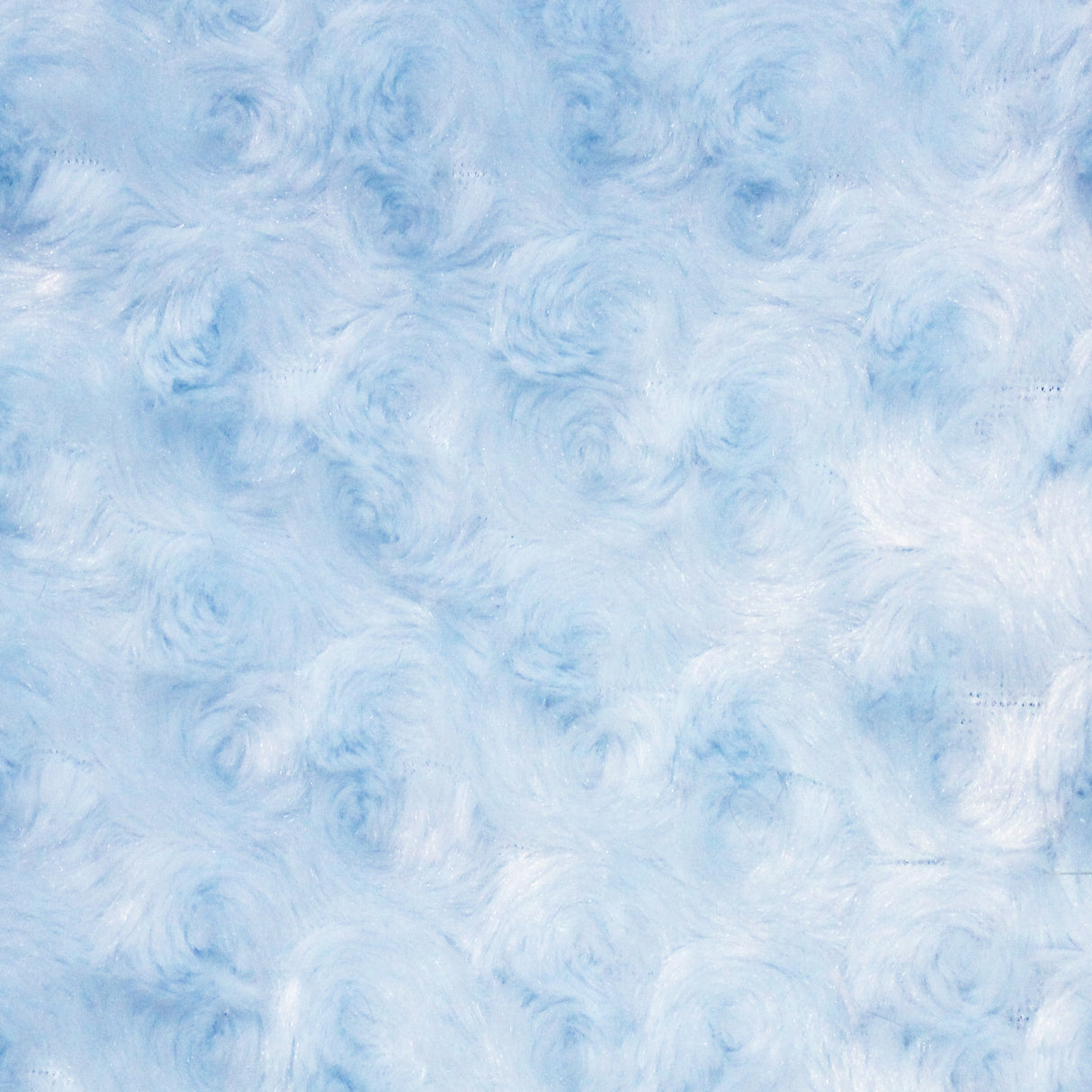 1 Yard Baby Blue Minky Rosebud Fabric 58/60" Width Rose Swirl Embossed
