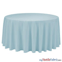 108 Inch Round Polyester Seamless Tablecloth Fabric - Solid Color, 108" Diameter (By Piece)