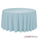 108 Inch Round Polyester Seamless Tablecloth Fabric - Solid Color, 108" Diameter (By Piece)