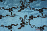 Ribbon Taffeta Polyester Fabric - Embroidered Ribbon Cord, Multiple Colors, 54" Width (1 Yard)