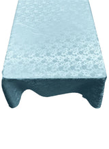 Square Tablecloth Roses Jacquard Satin Fabric - Floral Jacquard, 45" X 45" (1 Piece)
