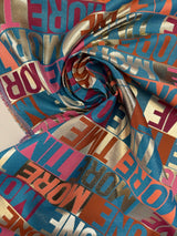 Polyester Jacquard Multicolour Graphic Fabric