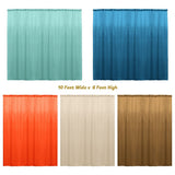 Polyester Poplin Fabric - Seamless Backdrop Drape Curtain, 10 Feet Wide x 6 Feet High (1 Panel)