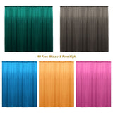 Backdrop Drape Curtain Polyester Poplin Fabric - Seamless, 10 Feet Wide x 8 Feet High (1 Panel)