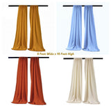 Backdrop Drape Curtain Polyester Poplin Fabric - Seamless, 5 Feet Wide X 15 Feet High (1 Set)