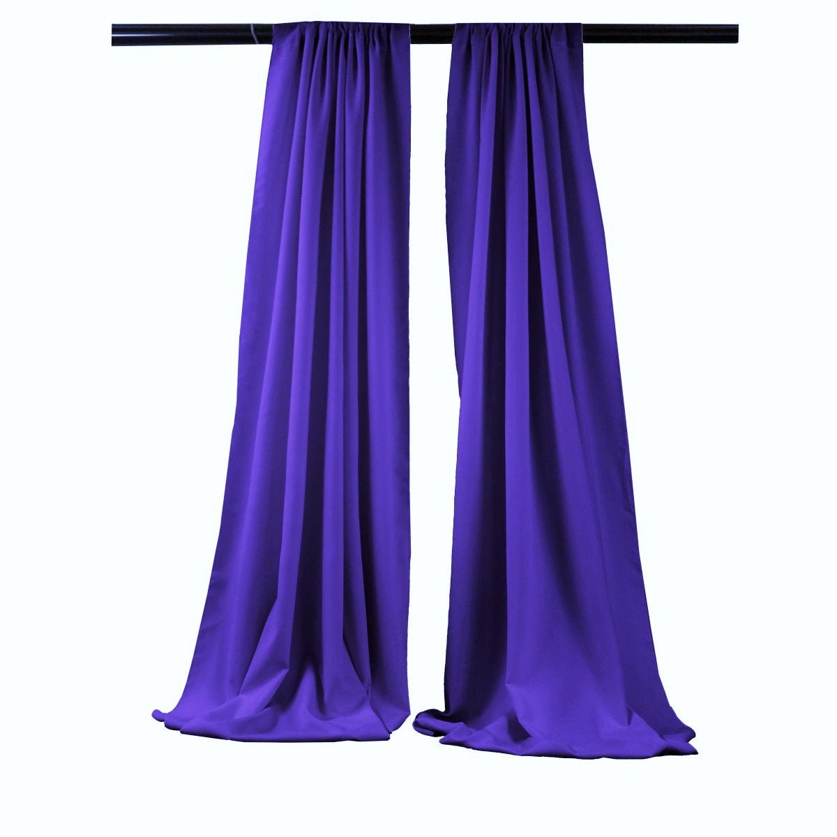 Backdrop Drape Curtain Polyester Poplin Fabric - Seamless, 5 Feet Wide X 15 Feet High (1 Set)