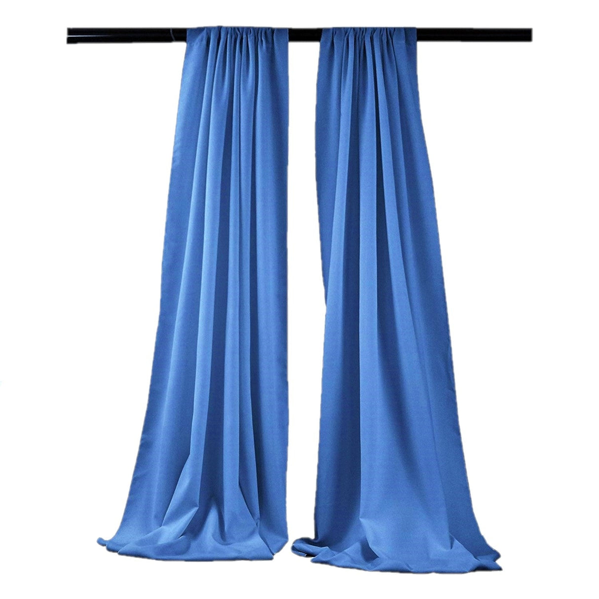 Backdrop Drape Curtain Polyester Poplin Fabric - Seamless, 5 Feet Wide X 15 Feet High (1 Set)
