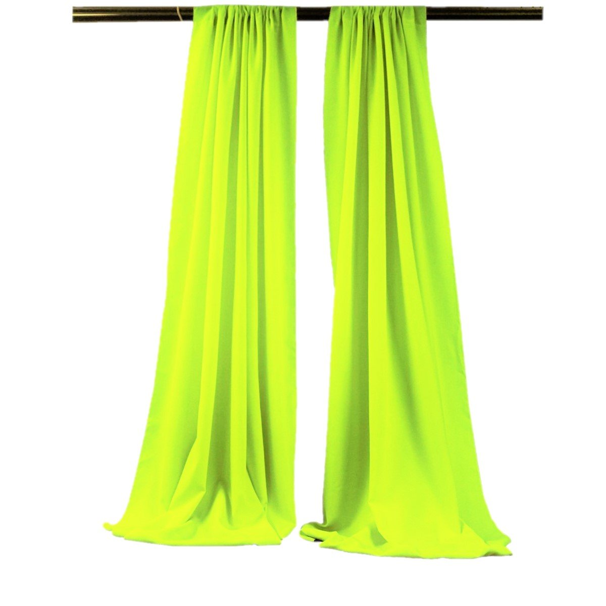 Backdrop Drape Curtain Polyester Poplin Fabric - Seamless, 5 Feet Wide X 15 Feet High (1 Set)