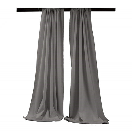 Backdrop Drape Curtain Polyester Poplin Fabric - Seamless, 5 Feet Wide X 20 Feet High, Color Options (1 Set)
