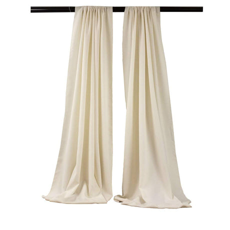 Backdrop Drape Curtain Polyester Poplin Fabric - Seamless, 5 Feet Wide X 20 Feet High, Color Options (1 Set)