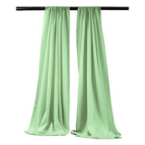 Backdrop Drape Curtain Polyester Poplin Fabric - Seamless, 5 Feet Wide X 20 Feet High, Color Options (1 Set)