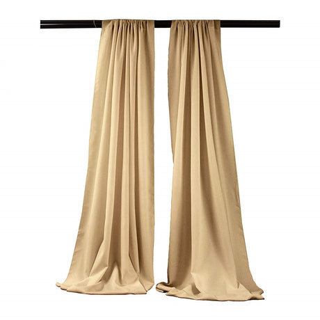 Backdrop Drape Curtain Polyester Poplin Fabric - Seamless, 5 Feet Wide X 20 Feet High, Color Options (1 Set)