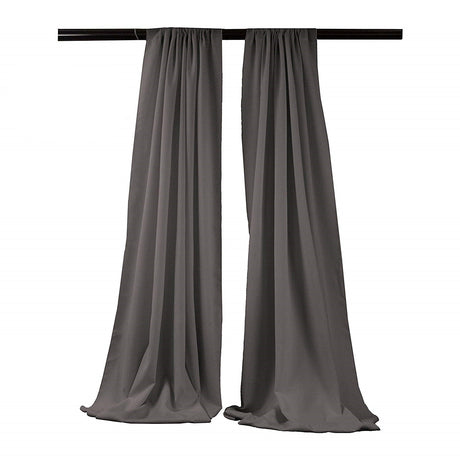 Backdrop Drape Curtain Polyester Poplin Fabric - Seamless, 5 Feet Wide X 20 Feet High, Color Options (1 Set)