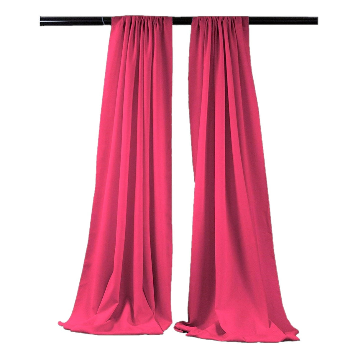 Backdrop Drape Curtain Polyester Poplin Fabric - Seamless, 5 Feet Wide X 20 Feet High, Color Options (1 Set)