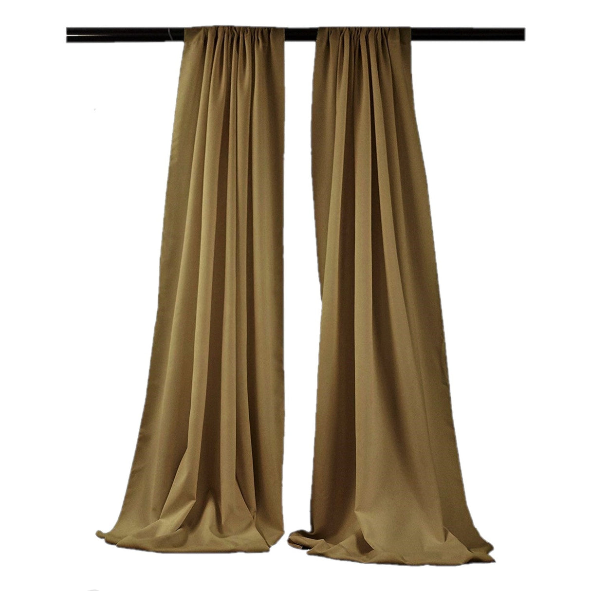 Backdrop Drape Curtain Polyester Poplin Fabric - Seamless, 5" Width X 6" Height, Color Options (1 Set)