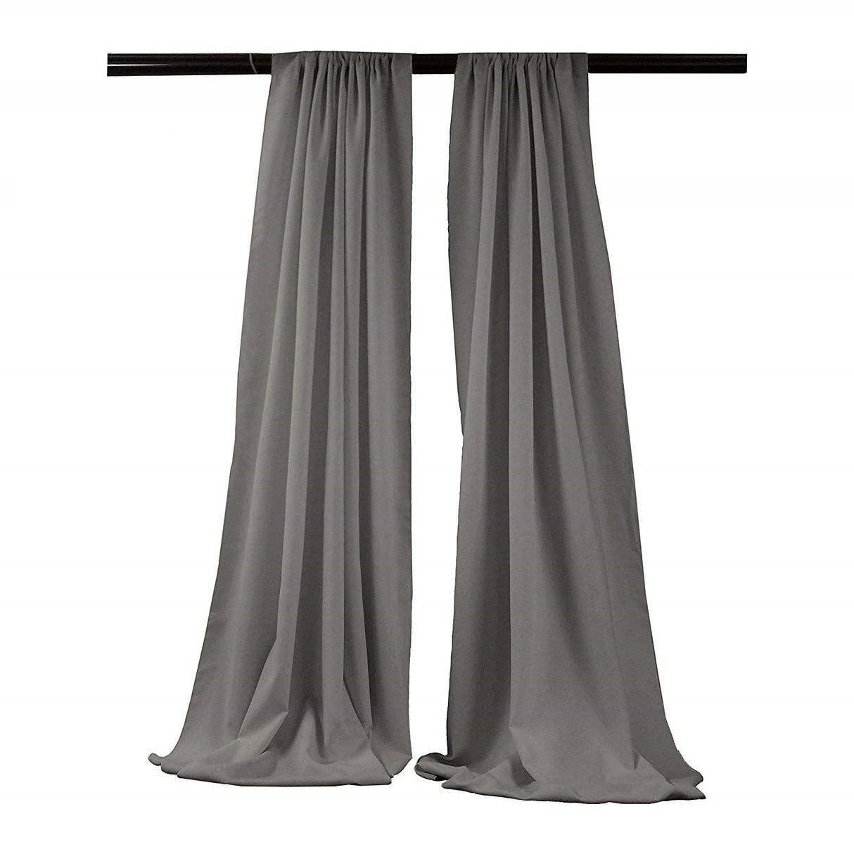 Backdrop Drape Curtain Polyester Poplin Fabric - Seamless, 5" Width X 6" Height, Color Options (1 Set)
