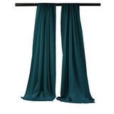 Backdrop Drape Curtain Polyester Poplin Fabric - Seamless, 5 Feet Wide x 8 Feet High, Color Options (1 Set)