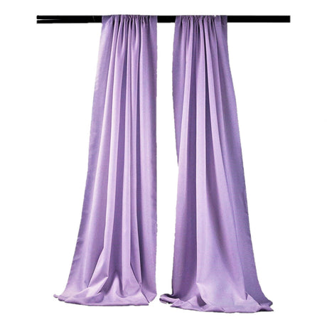 Backdrop Drape Curtain Polyester Poplin Fabric - Seamless, 5 Feet Wide x 8 Feet High, Color Options (1 Set)