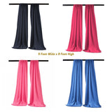 Backdrop Drape Curtain Polyester Poplin Fabric - Seamless, 5 Feet Wide X 9 Feet High (1 Set)